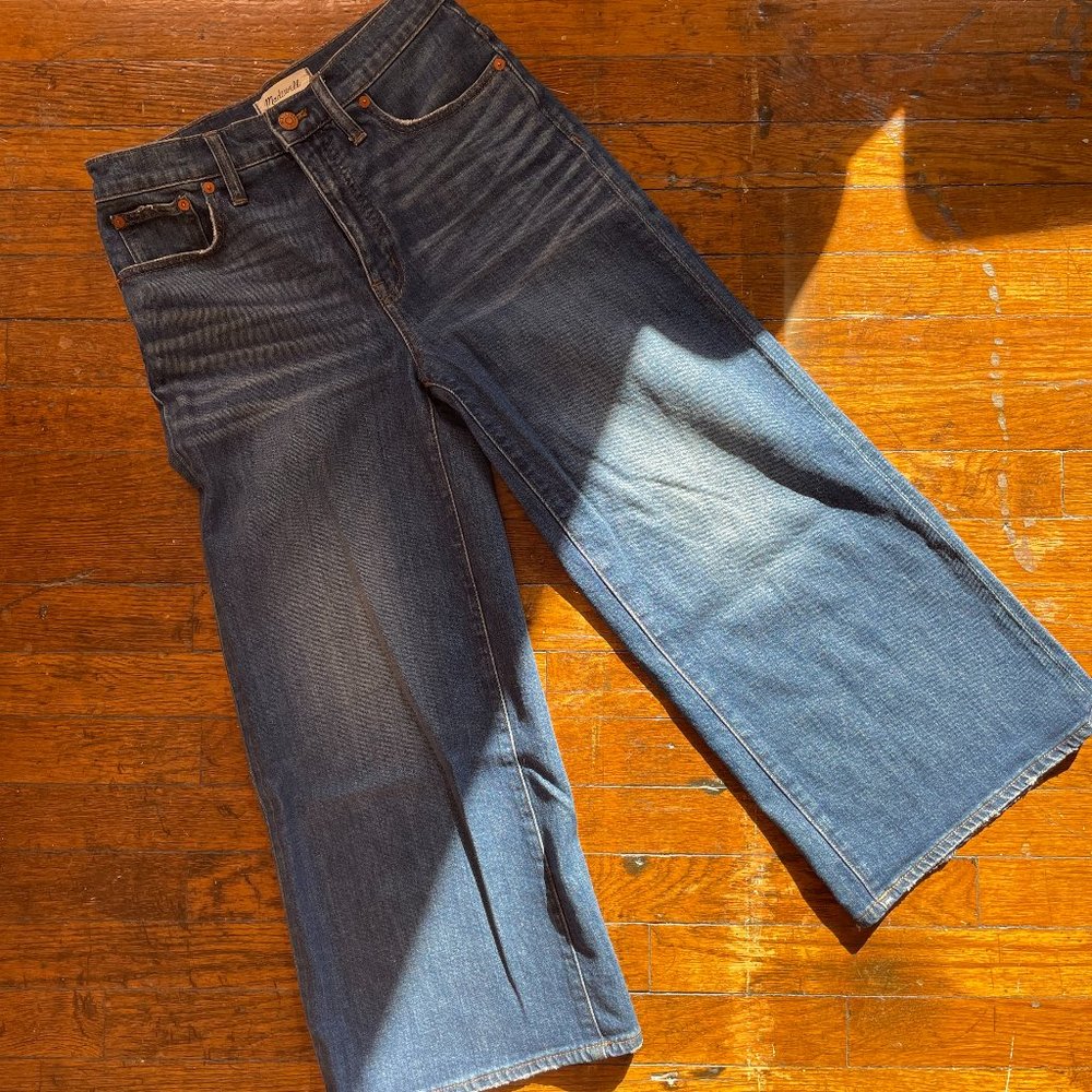 Madewell "Wide-Leg Crop" Cool Mom Denim